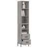 Highboard Grey Sonoma 34.5x34x180 cm | Elegant Storage Solution