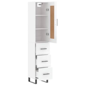 Highboard High Gloss White - Stylish Storage Solution