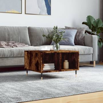 Elegant Smoked Oak Coffee Table - Stylish Living Room Furniture