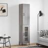 Highboard Grey Sonoma 34.5x34x180 cm Engineered Wood Colour grey sonoma Quantity in Package 1 Model 1 glass door 