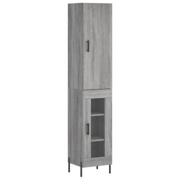 Stylish Highboard Grey Sonoma - Engineered Wood | HipoMarket