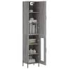 Stylish Highboard Grey Sonoma - Engineered Wood | HipoMarket