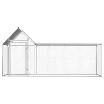 Spacious Chicken Coop 3x1x1.5 m - Galvanised Steel Garden House