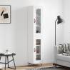 Highboard White 34.5x34x180 cm Engineered Wood Colour white Quantity in Package 1 Model 1 glass door 