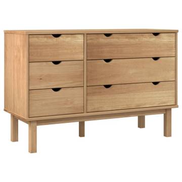 OTTA Drawer Cabinet - Solid Pine Wood | 111x43x73.5cm