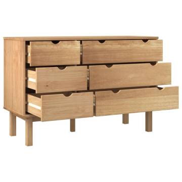 OTTA Drawer Cabinet - Solid Pine Wood | 111x43x73.5cm