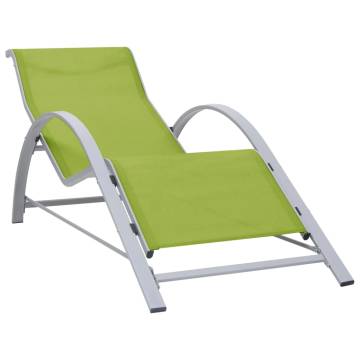 Sunlounger Textilene & Aluminium Green - Relax in Comfort