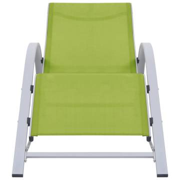 Sunlounger Textilene & Aluminium Green - Relax in Comfort