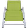 Sunlounger Textilene & Aluminium Green - Relax in Comfort