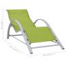 Sunlounger Textilene & Aluminium Green - Relax in Comfort