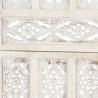 Hand Carved 3-Panel Room Divider - Solid Mango Wood