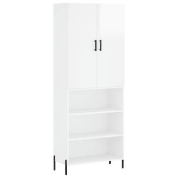 Highboard High Gloss White - Stylish Storage Solution