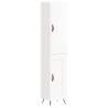 Elegant Highboard in High Gloss White - 34.5x34x180 cm