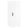 Elegant Highboard in High Gloss White - 34.5x34x180 cm