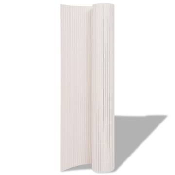 Double-Sided Garden Fence 90x300 cm White - Hipomarket