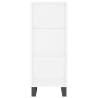 Elegant White Highboard - 34.5x34x180 cm Engineered Wood