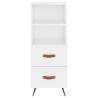 Stylish Highboard High Gloss White - Durable Engineered Wood