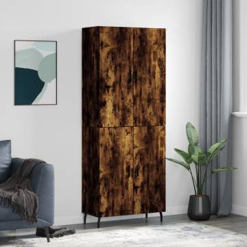 Stylish Smoked Oak Highboard - 69.5x34x180 cm | HipoMarket