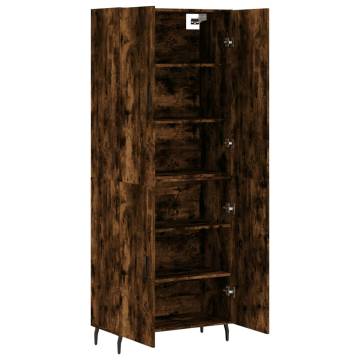 Stylish Smoked Oak Highboard - 69.5x34x180 cm | HipoMarket