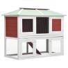 Animal Rabbit Cage Double Floor Red Wood Colour red 