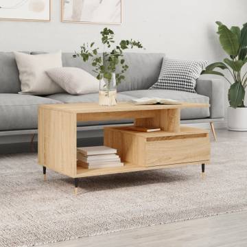 Stylish Coffee Table Sonoma Oak - Durable & Elegant Design