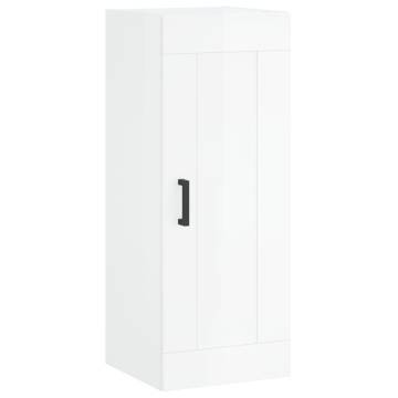 High Gloss White Wall Mounted Cabinet | Elegant Storage Solution