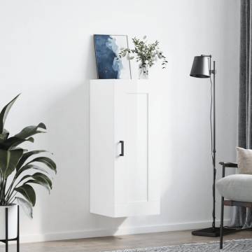 High Gloss White Wall Mounted Cabinet | Elegant Storage Solution