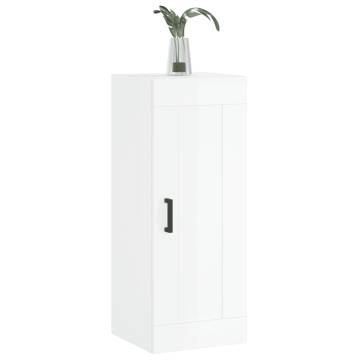 High Gloss White Wall Mounted Cabinet | Elegant Storage Solution