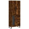 Elegant Highboard in Smoked Oak - Engineered Wood | HipoMarket