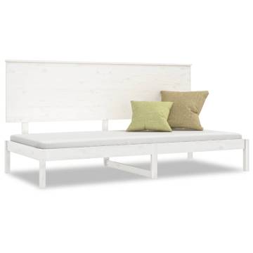 Day Bed White 80x200 cm Solid Wood Pine - Elegant & Practical