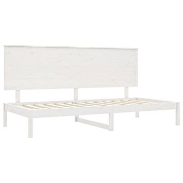 Day Bed White 80x200 cm Solid Wood Pine - Elegant & Practical