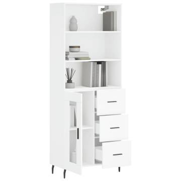 Stylish Highboard White 69.5x34x180 cm | Hipomarket