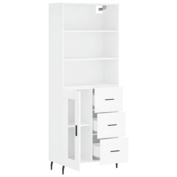 Stylish Highboard White 69.5x34x180 cm | Hipomarket