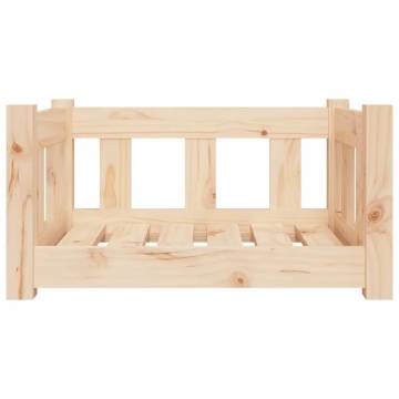 Wooden Dog Bed 55.5x45.5x28 cm - Solid Pine Design