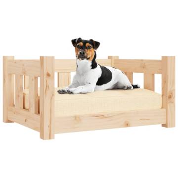 Wooden Dog Bed 55.5x45.5x28 cm - Solid Pine Design