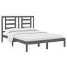 Grey Solid Wood Pine Bed Frame 140x190 cm | HipoMarket