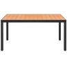 Brown Garden Table 150x90 cm - Durable Aluminium & WPC