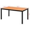 Brown Garden Table 150x90 cm - Durable Aluminium & WPC