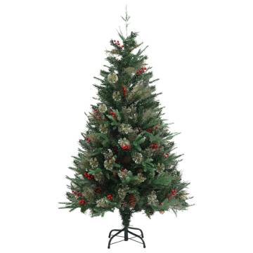 150 cm Green Christmas Tree with Pine Cones & Red Berries