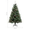 150 cm Green Christmas Tree with Pine Cones & Red Berries