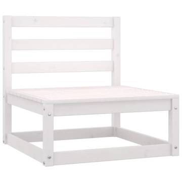 2 Piece Garden Lounge Set in White Solid Pinewood | Hipomarket