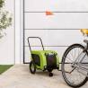 Pet Bike Trailer Green and Black Oxford Fabric and Iron Colour green and black Size 124 x 53 x 53 cm 