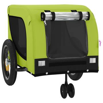 Pet Bike Trailer - Durable Green & Black Oxford Fabric