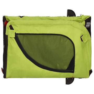 Pet Bike Trailer - Durable Green & Black Oxford Fabric