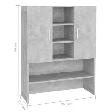 Washing Machine Cabinet Concrete Grey | 70.5x25.5x90 cm