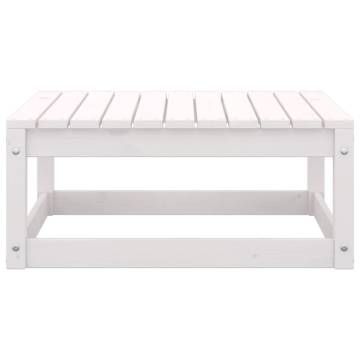 2 Piece Garden Lounge Set in White Solid Pinewood | Hipomarket