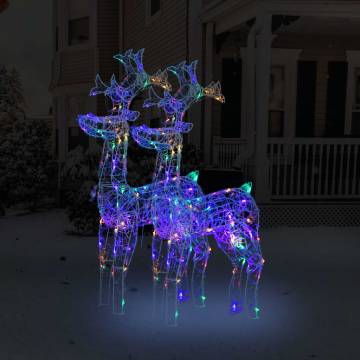 Stunning Reindeer Christmas Decorations - 2 pcs Acrylic