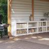 Outdoor Kitchen Cabinets - Stylish White Solid Pine | Hipomarket