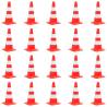 Reflective Traffic Cones 20 pcs Red and White 50 cm - HipoMarket