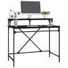 Industrial Black Desk 100x50x90 cm | Durable Wood & Iron